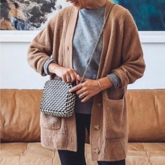 Everlane Orange Alpaca Oversized Cardigan XXS - Picture 1 of 5